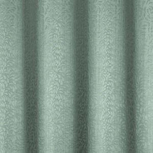 Geometriai mintás jacquard dekor függöny, türkiz színű