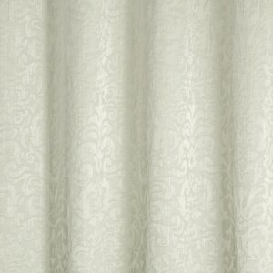 Geometriai mintás jacquard dekor függöny, bézs színű