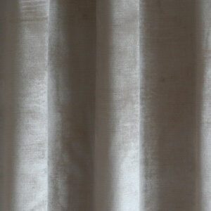BALMORAL - Lángálló, plüss sötétítő függöny anyag, 138 cm, krém