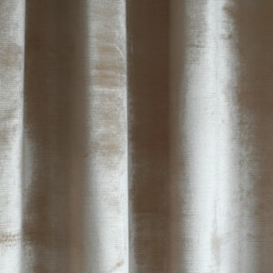 BALMORAL - Lángálló, plüss sötétítő függöny anyag, 138 cm, bézs