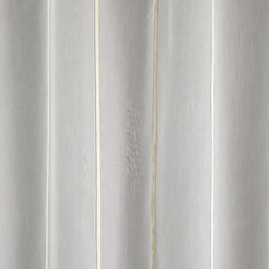 BETTY - csíkos, sablé, fényáteresztő függöny, 295 cm, bézs-fehér