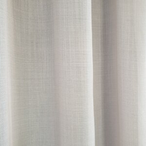 BOLZANO - Természetes hatású, szablé, pasztell fényáteresztő dekorfüggöny, 315 cm, szürke