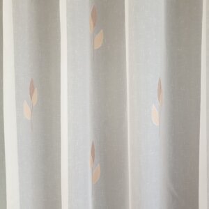 Sablé függöny levél mintával, ekrü színű