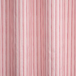 CARAIBI - Világos alapon, többszínű mintás dekorfüggöny, 140 cm, csíkos, piros