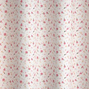 CARAIBI - Világos alapon, többszínű mintás dekorfüggöny, 140 cm, apró virágmintás, pink