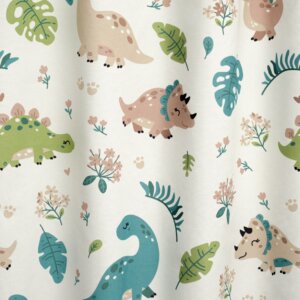 DINOSAUR - színes dinó mintás dekor gyerekfüggöny, 140 cm