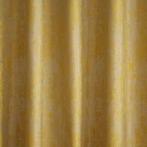 DIZZY - Modern, fémes, koptatott mintás, elegáns dekorfüggöny, 300 cm, arany