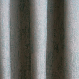 DIZZY - Modern, fémes, koptatott mintás, elegáns dekorfüggöny, 300 cm, szürkészöld