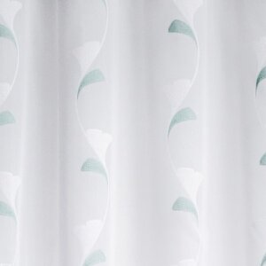 DOLLY - Indamintás, fehér voile függöny, 180 cm, zöld