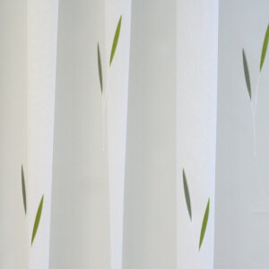 DOLORES -  Finom levélmintás, fényáteresztő, voile függöny, 280 cm, zöld