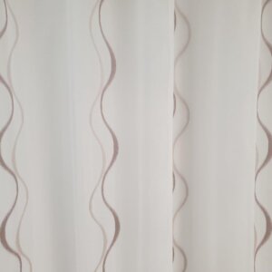 EMMA -  Sablé, ólomzsinóros fényáteresztő függöny anyag, 300 cm, bézs
