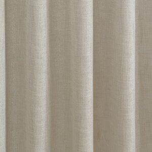 GLOSSY - Fémszál beszövéses, rácsos szövésű, natúr hatású fényáteresztő függönyanyag, 300 cm, ekrü
