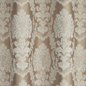 GUSTAV - Brokát, török származású, barokk mintás díszfüggöny, 290 cm, bézs