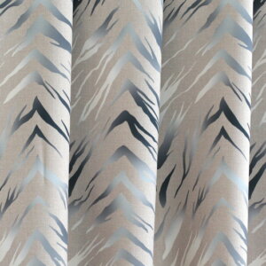 HUBA - Dimout, 85-95% intenzív sötétítést nyújtó, fényes színátmenetes, sávos mintás, sötétítő függönyanyag, 145 cm, szürke