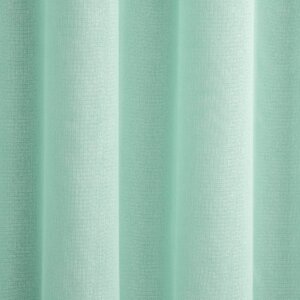 ILSE - Szablé, vidám, egyszínű, ólomzsinóros, fényáteresztő függönyanyag, 320 cm, babakék