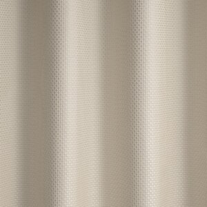 MIRON - Art deco hangulatú, 3D hatású, geometriai mintás, selyemfényű dekorfüggöny., 140 cm, rács, púder
