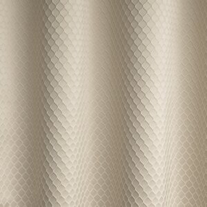 MIRON - Art deco hangulatú, 3D hatású, geometriai mintás, selyemfényű dekorfüggöny., 140 cm, méhsejt, púder