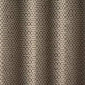 MIRON - Art deco hangulatú, 3D hatású, geometriai mintás, selyemfényű dekorfüggöny., 140 cm, méhsejt, drapp