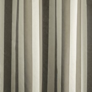 MORTON - Indiai származású, csíkos, szatén sötétítő függöny, 140 cm, barna