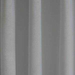NAOMI - Selyemorganza, fényes, egyszínű fényáteresztő függönyanyag, 300 cm, fehér