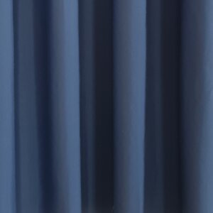 NAPOLI - Pamut vászon, egyszínű dekorfüggöny, 140 cm, acélkék