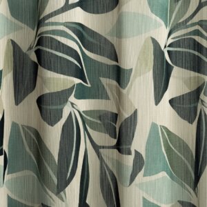 PALMA - Modern dzsungel mintás, 100% fényáteresztő függöny, 300 cm, zöld