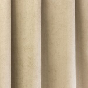 RAMON - Egyszínű, bársonyos jacquard, elegáns sötétítő függöny, gazdag színválasztékban, 280 cm, natúr
