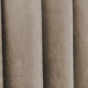 RAMON - Egyszínű, bársonyos jacquard, elegáns sötétítő függöny, gazdag színválasztékban, 280 cm, capuccino