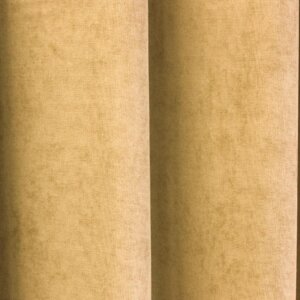 RAMON - Egyszínű, bársonyos jacquard, elegáns sötétítő függöny, gazdag színválasztékban, 280 cm, okker