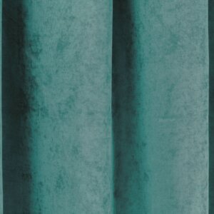RAMON - Egyszínű, bársonyos jacquard, elegáns sötétítő függöny, gazdag színválasztékban, 280 cm, türkizkék