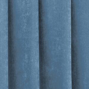 RAMON - Egyszínű, bársonyos jacquard, elegáns sötétítő függöny, gazdag színválasztékban, 280 cm, kék