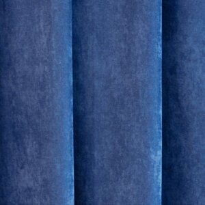 RAMON - Egyszínű, bársonyos jacquard, elegáns sötétítő függöny, gazdag színválasztékban, 280 cm, királykék