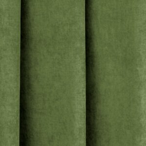 RAMON - Egyszínű, bársonyos jacquard, elegáns sötétítő függöny, gazdag színválasztékban, 280 cm, fűzöld