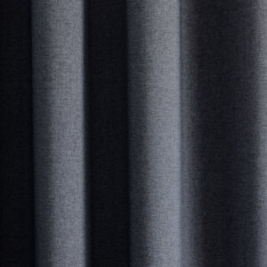 RIMINI - Szolidan elegáns, exkluzív megjelenésű, egyszínű, sűrű szövésű textil sötétítő függöny, 300 cm, acélkék