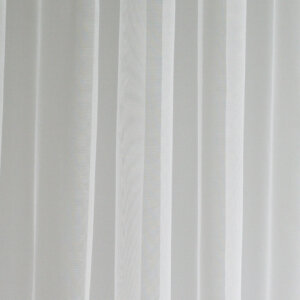 RIVA - Egyszínű,  fényáteresztő organza függöny, ólomzsinóros, 295 cm, fehér