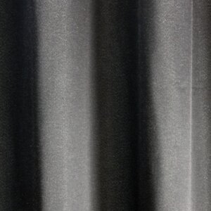 RIVERA - Egyszínű, dekorvászon sötétítő függöny, 270 cm, fekete