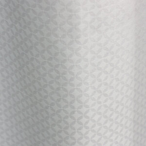 SARONNO - Anyagában mintás, egyszínű, vászon dekoranyag, 340 cm, körök, fehér