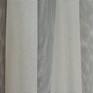 SPEKTRUM - Függőleges sávokban, többszínű, színátmenetes, hálószerű organza függöny, 350 cm, szürke