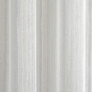 TARA - Anyaga függőleges csikózású krepp szállal beszőtt voile, 270 cm, törtfehér