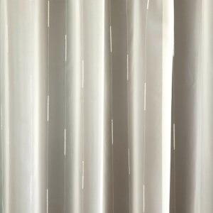 TILDA  - Újrahasznosított, fényáteresztő, fehér, szálbeszövéses voile függöny, 295 cm, ezüst
