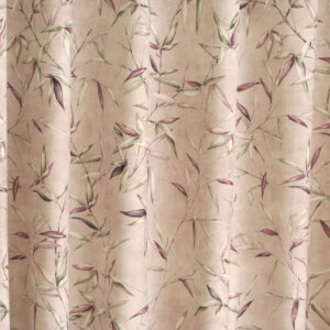 TWISTER KUREN - Bambuszmintás pamutvászon, dekoranyag, 140 cm, púder