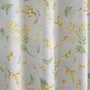 TWISTER MIMO - Virágmintás pamutvászon, dekoranyag, 140 cm, sárga