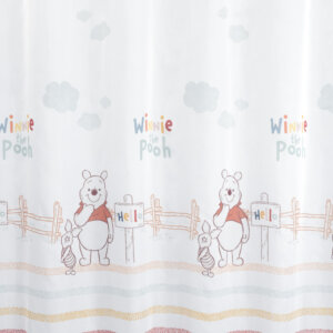 WINNIE/C - Micimackós voile függöny. 100 % poliészter, 180 cm széles, alján ólommal.