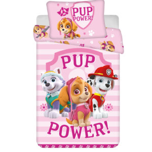 Mancs Őrjárat Pup Power gyerek, ovis ágyneműhuzat 100×135cm, 40×60 cm