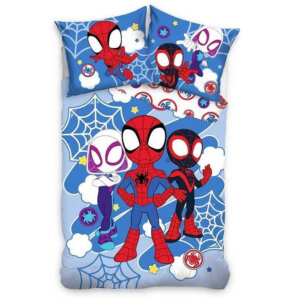Pókember Spidey Light gyerek, ovis ágyneműhuzat 100×135 cm, 40×60 cm