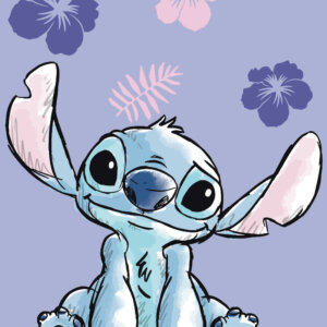 Disney Lilo és Stitch, a csillagkutya Purple kéztörlő, arctörlő, törölköző 30x50cm