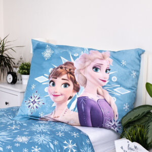Disney Jégvarázs White Snowflake gyerek, ovis ágyneműhuzat 100×135 cm, 40×60 cm