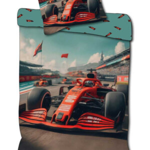 Forma 1 Race gyerek, ovis ágyneműhuzat 100×135cm, 40×60 cm