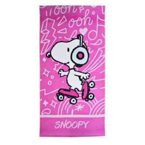 Snoopy Skate fürdőlepedő, strand törölköző 70x140cm