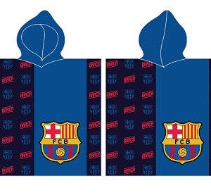 FC Barcelona Blue strand törölköző poncsó 60x120 cm